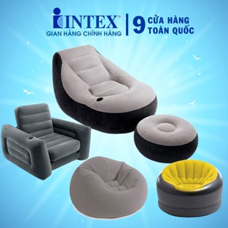 Ghế Hơi Tựa Lưng Intex 68564, bảo hành 12 tháng, phủ nhung cao cấp