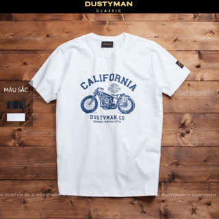 Áo Thun Nam In Hình Motor Cổ Điển DUSTYMAN - Vải 100% Cotton - Form Regular Fit - California