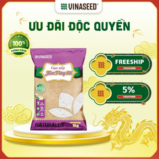 Gạo Nếp Hoa Vàng Đặc Biệt Vinaseed túi 2kg - Hạt mềm, dẻo, dai