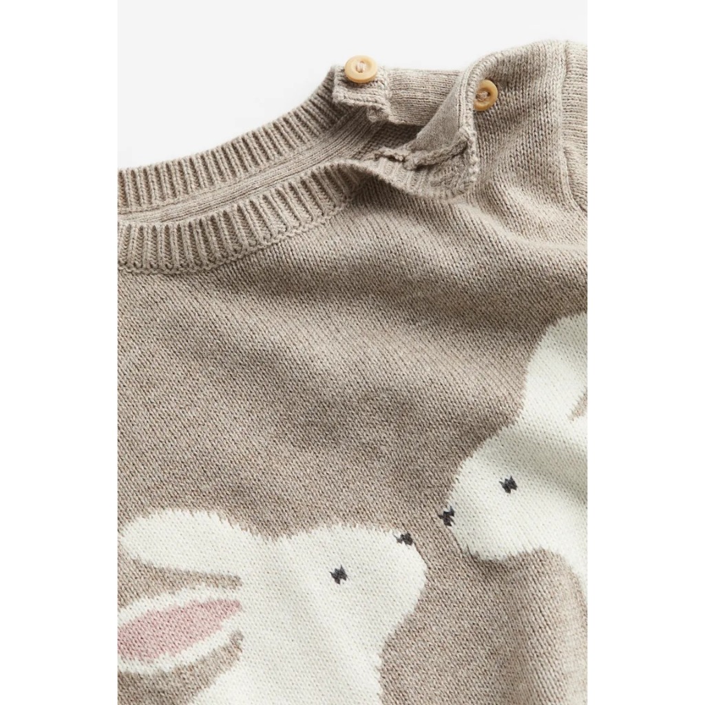 Áo len gấu xám thỏ chim cánh cụt1110002007 HM H&M_hàng chính hãng authentic