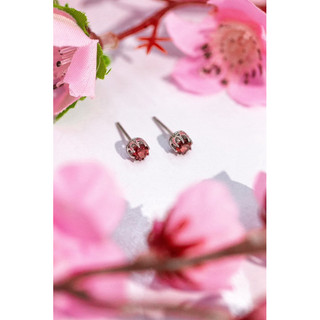 Bông tai bạc đá garnet - gaia by yang