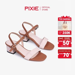Giày Sandal Cao Gót 3cm Mix Nhiều Màu Pixie X476