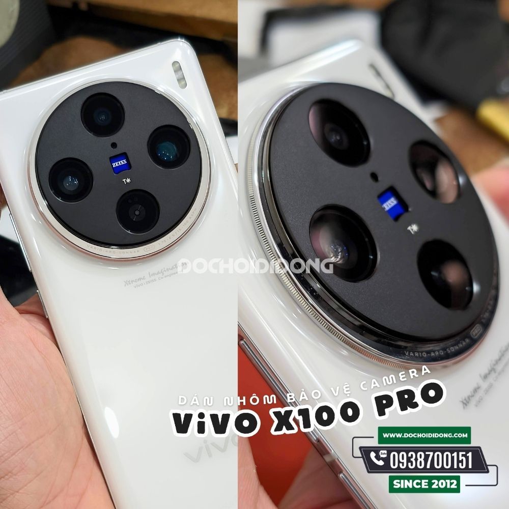 Miếng Dán Cường Lực Camera Bằng Nhôm Bảo Vệ Vivo X100 - X100s - X100 Pro Ultra