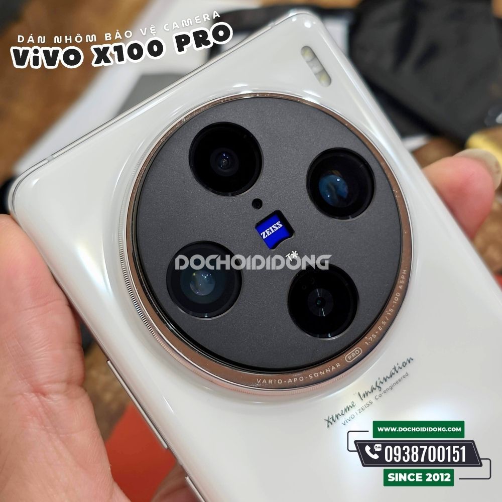 Miếng Dán Cường Lực Camera Bằng Nhôm Bảo Vệ Vivo X100 - X100s - X100 Pro Ultra