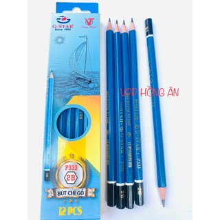 Hộp 12 cây bút chì thân gỗ 2b gstar p333
