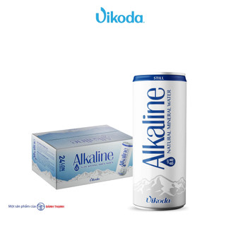 Nước Khoáng Kiềm Thiên Nhiên Vikoda Alkaline Thùng 24 Lon 330 ml
