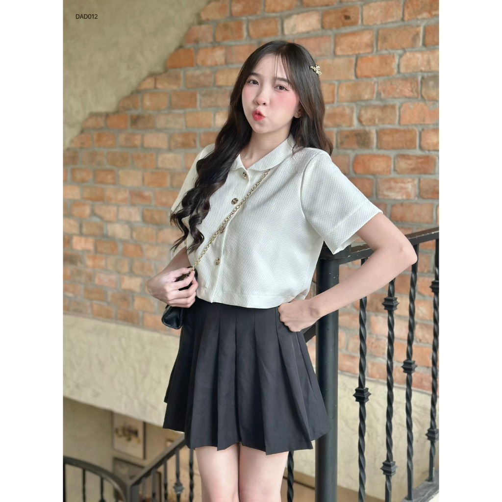 Áo crop tapta da cá cổ sen siêu dể thương CHIBEST DAD012