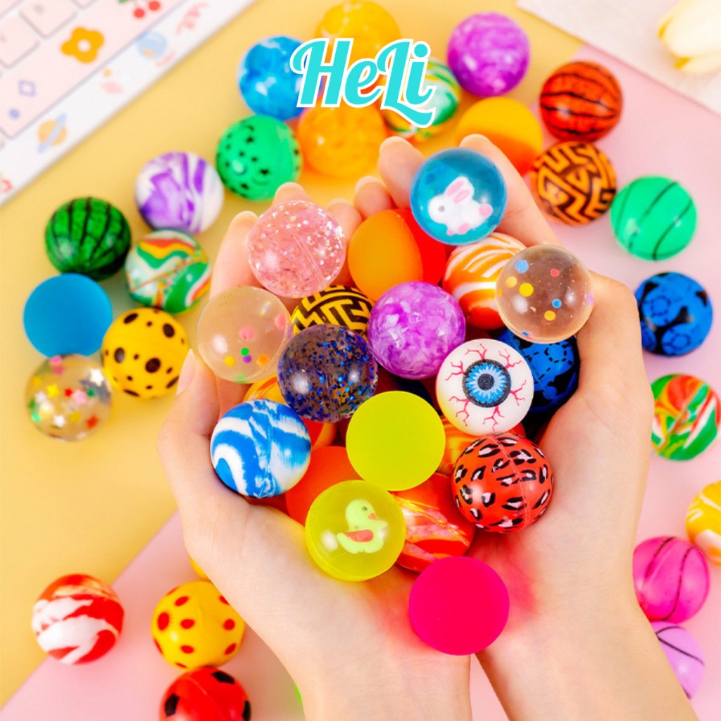 COMBO 5/10 BANH NẢY MINI CAO SU SIÊU ĐÀN HỒI NHIỀU HÌNH DÁNG MÀU SẮC ĐỘC ĐÁO DÀNH CHO BÉ