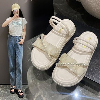Dép sandal nữ lisa88 quai đính ngọc trai sang trọng dep1