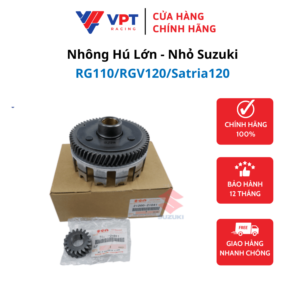 Nhông Hú Lớn - Nhỏ Xipo RG110 / RGV120 / Satria120 chính hãng Suzuki