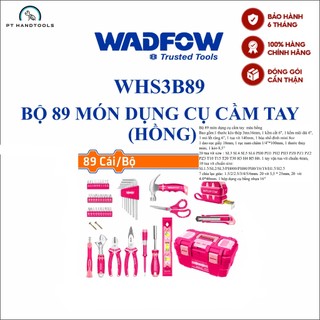 Bộ đồ nghề đa năng wadfow bộ 89 món màu hồng whs3b89 - pt handtools