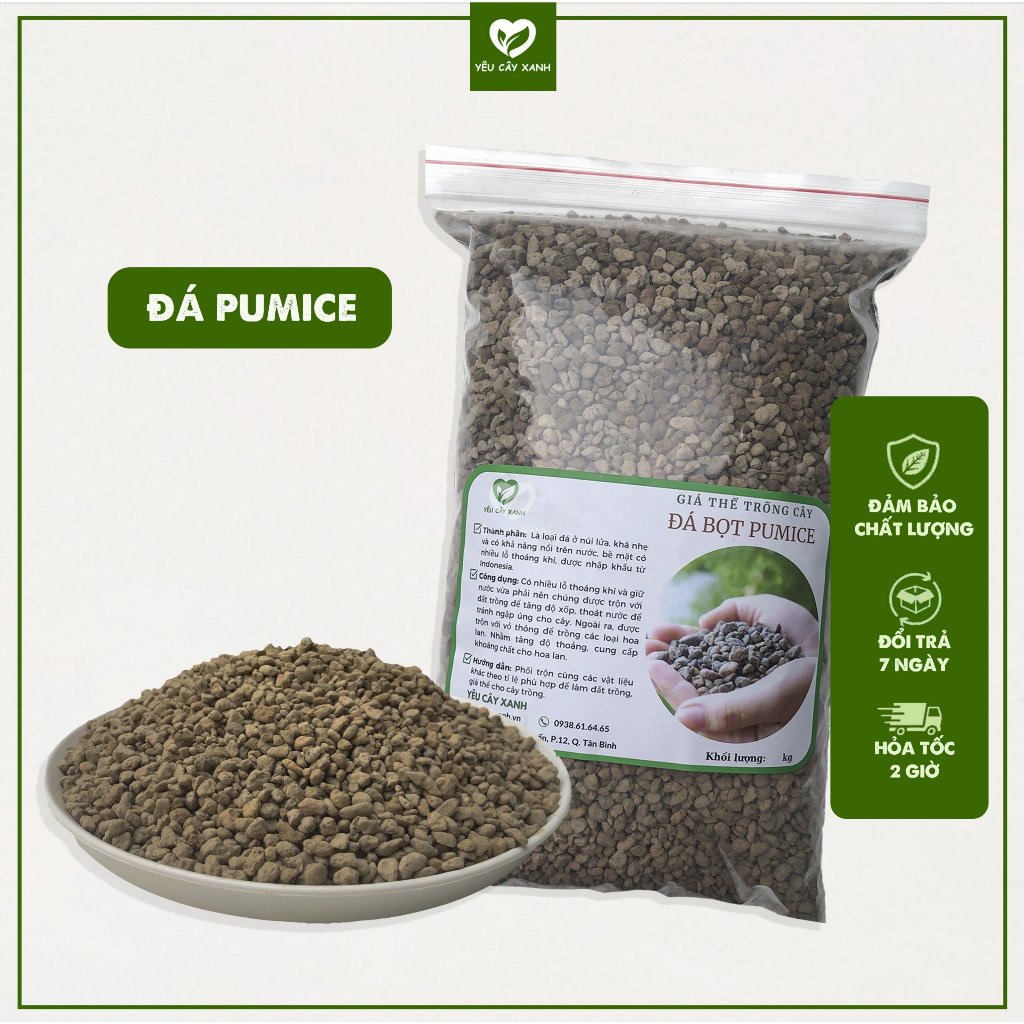 Đá Pumice trộn giá thể trồng cây cảnh, sen đá rải bề mặt chậu trang trí giúp thông thoáng, chống úng