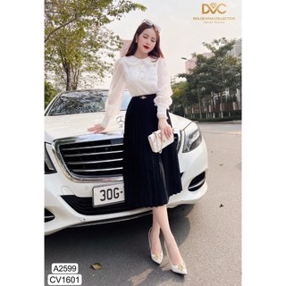 Áo Sơ Mi Thiết Kế Dáng Công Sở Đinh Viền Ngọc Tiểu Thư, Thanh Lịch A2599 - Thương Hiệu DVC