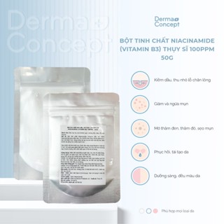 Bột Niacinamide (Vitamin B3) Thụy Sĩ 100PPM kiềm dầu, mờ thâm, làm sáng da 50g