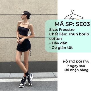 Set Áo 2 Dây nhỏ & Chân váy nhún sườn Sexy - Mã Sp: SE03