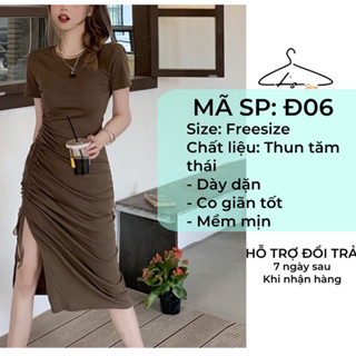 Đầm Body Rút Dây Eo, Xẻ Tà Sang Trọng - Mã Sp: Đ06