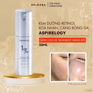 [Retinol 1.0] Kem Dưỡng Tái Tạo Tế Bào, Căng Bóng Làn Da, Giảm Mụn Ẩn Beldora 299 Aspirelogy Skin Brightener Cream 30ml