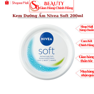 Kem dưỡng ẩm da NIVEA Soft cho cả da mặt và toàn thân dưỡng da mềm mịn 200ml