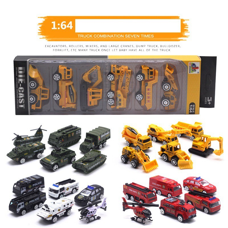 Đồ chơi mô hình xe công trình xây dựng cho bé bằng sắt an toàn, bền đẹp rất nhiều loại xe