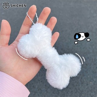 Móc Khóa Hình Khúc Xương Bằng Bông Dễ Thương Phong Cách Mới