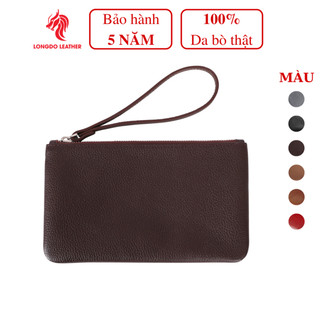 Ví nữ cầm tay da bò cao cấp - Cam kết da bò thật 100% - Hàng chính hãng thương hiệu Longdo Leather - BNM01