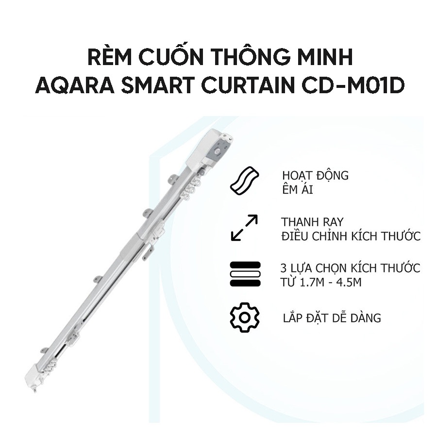 Động cơ rèm kéo thông minh Aqara Smart Curtain CD-M01D - Hoạt động êm ái - Dễ dàng lắp đặt