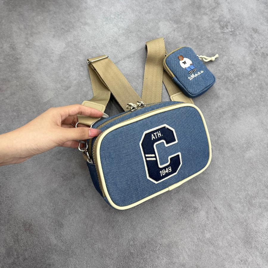 Túi đeo chéo WHOAU DENIM CROSSBODY Bag WHOAU STEVE CALIFORNIA CANVAS NEW 2023 - SOGU