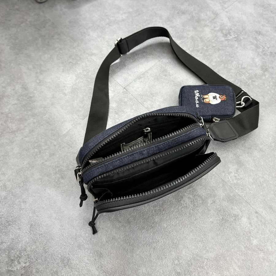 Túi đeo chéo WHOAU DENIM CROSSBODY Bag WHOAU STEVE CALIFORNIA CANVAS NEW 2023 - SOGU