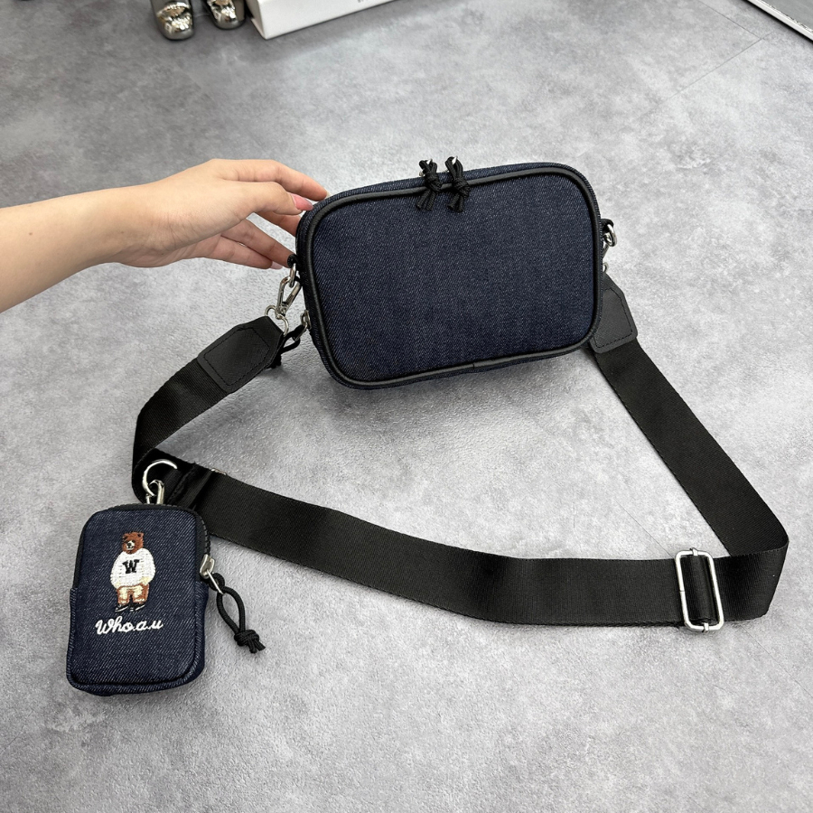Túi đeo chéo WHOAU DENIM CROSSBODY Bag WHOAU STEVE CALIFORNIA CANVAS NEW 2023 - SOGU
