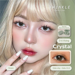Kính áp tròng hiệu ứng filter Crystal Green, lens filter, hiệu ứng phủ bóng lenstwinkle