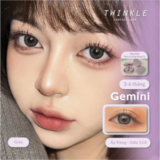 Kính áp tròng lens xám sữa Gemini Gray lens twinkle xám tây