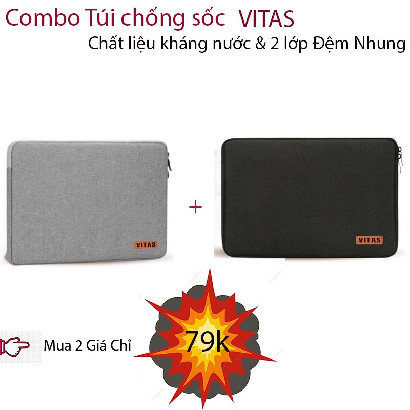 Combo Túi Chống Sốc Laptop 13 inch 14 inch 15.6 inch 17inch VITAS CS0201 chống trầy xướt chống nước