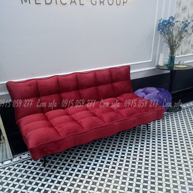 Ghế Bed Gợn Sóng Phong Cách Hàn Quốc - Sofa Giường Thông Minh Đa Năng Cải Tiến Gấp Múi Dài 1M8 Rộng 1M2 Nằm Hai Người