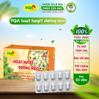 PQA hoạt huyết dưỡng não hộp 50 viên giúp tăng cường tuần hoàn máu não