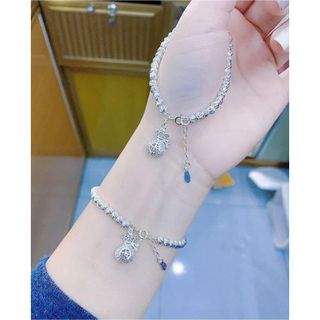 Lắc tay bạc xi vàng