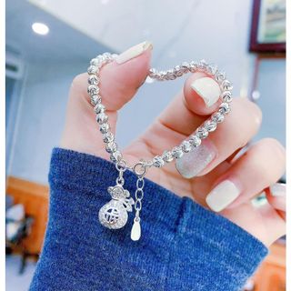 Lắc tay bạc xi vàng