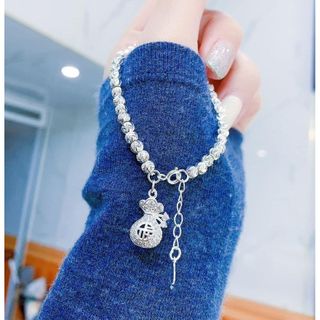 Lắc tay bạc xi vàng