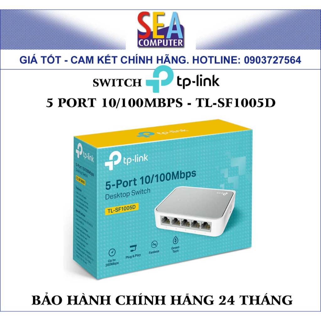Switch TP-LINK 5 port 10/100Mbps - SF-1005D