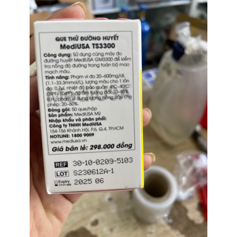 Que thử đường huyết MediUSA 25-50 que