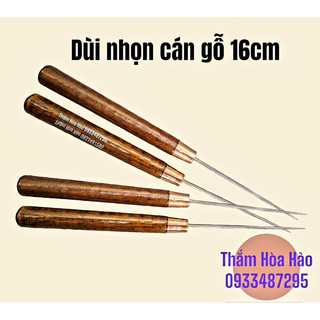 Dùi nhọn cán gỗ 16cm. Dùi may giày dép dài 16cm