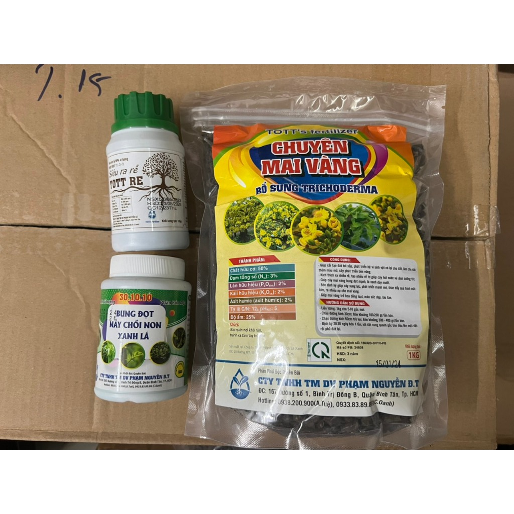 Combo Phân Bón Mai  (30-10-10, tott re, phân mai)