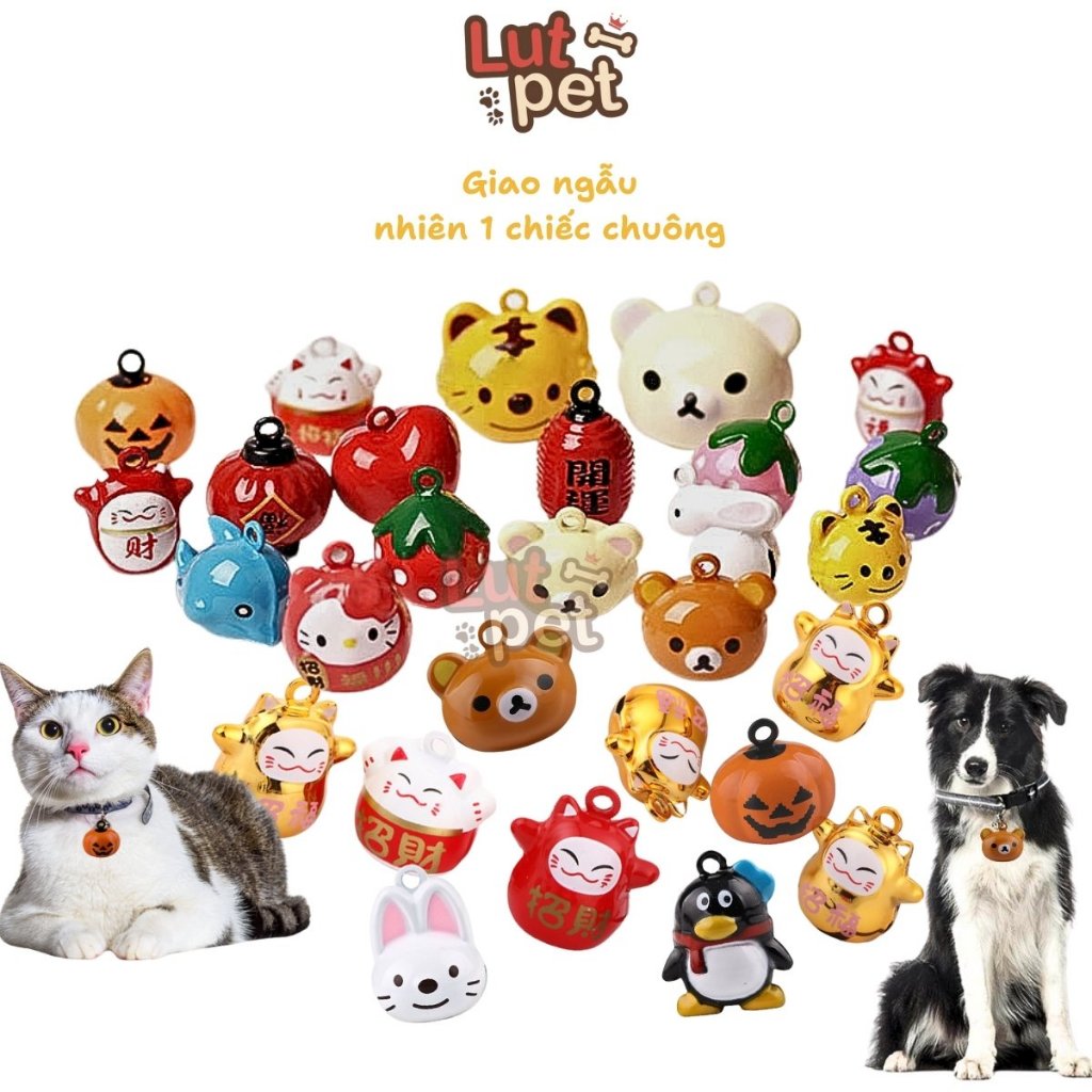 Chuông lúc lắc lục lạc đeo vòng cổ chó mèo (1 cái) - lutpet