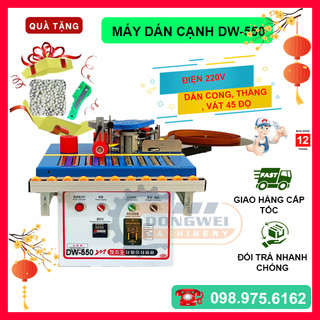 Máy dán cạnh gỗ DW550 đa chức năng dán cong, thẳng, vát