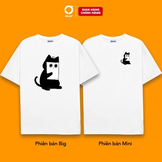 Áo thun Orans Meow nhìn trộm Classic chất cotton 4C fullbox - Orans basic