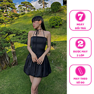 Đầm Lụa Dây Dáng Bí Được May 2 Lớp Dày Dặn LADY STYLE & OUTFITS