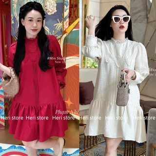 Váy bầu, váy suông cổ ren đuôi cá