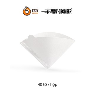 Hộp 60 tờ giấy lọc pha cà phê drip/pour over v60 mhw-3bomber | paper filter-v60 40pcs/box