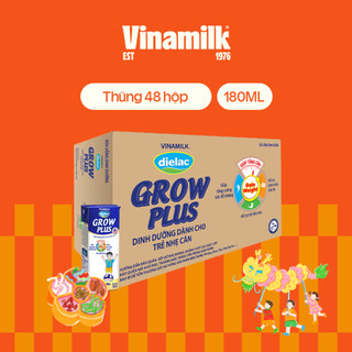 Thùng 48 hộp Sữa bột pha sẵn Vinamilk Dielac Grow Plus 180ml