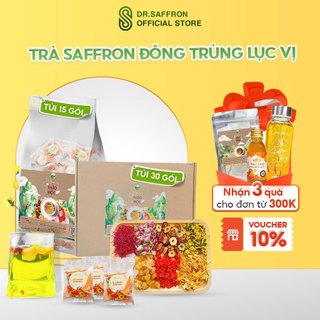Trà Saffron Lục Vị kêt hợp với đông trùng và các loại thảo mộc