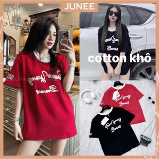 Áo Thun Tay Lỡ Forver Young Viền Cổ Màu 3 Màu Đen Đỏ Trắng Unisex Oversize - Bảo Ngọc Boutique